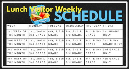 Visitor lunch schedule